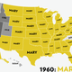 Illustration for article titled Map: Six Decades of the Most Popular Names for Girls, State-by-State